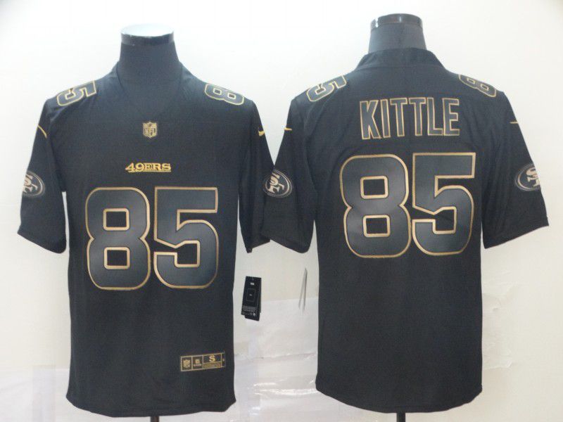 Men San Francisco 49ers #85 Kittle Nike Vapor Limited Black Golden NFL Jerseys->women nfl jersey->Women Jersey